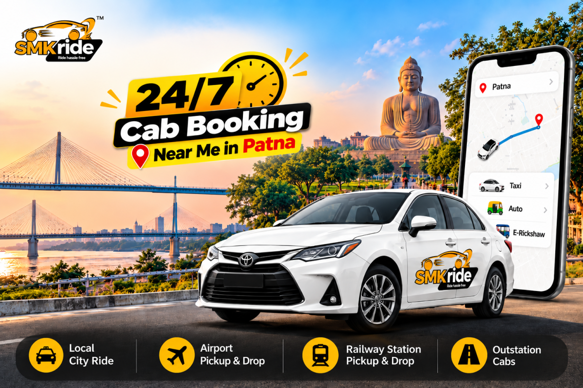 24/7 Cab Booking Near Me in Patna | SMK Ride